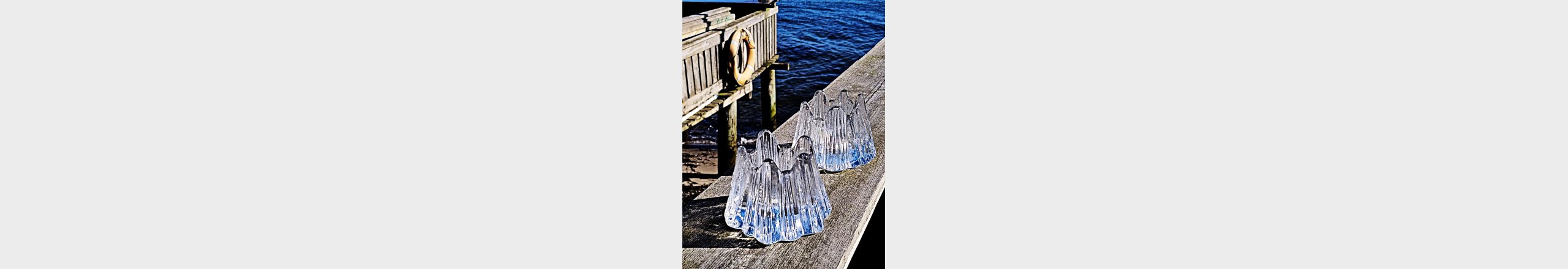 Nybro Glasbruk vintage fyrfadsstage