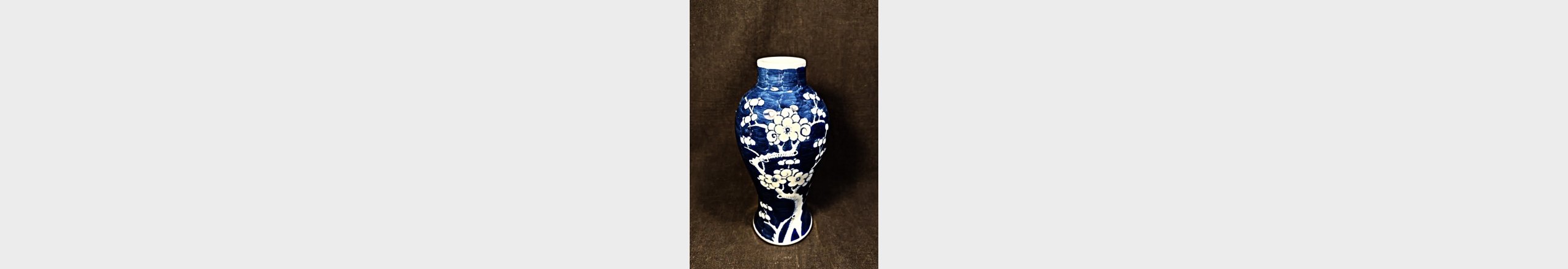 Bl&aring; kinesisk vintage vase