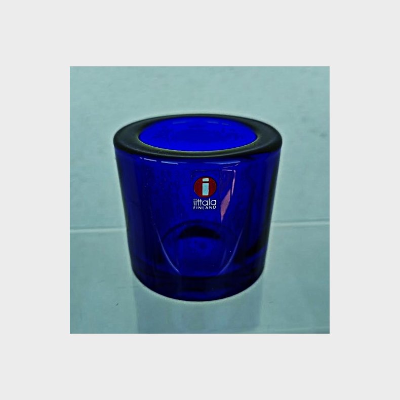 Blue / Cobolt Blue Kivi fyrfadsstage fra Iittala