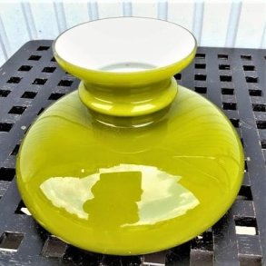 Grn vintage opalglas lampeskrm