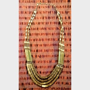 Forgyldt 4-strenget vintage halskde