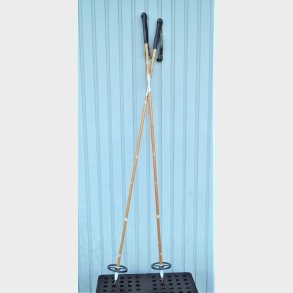 Gamle vintage bambus skistave