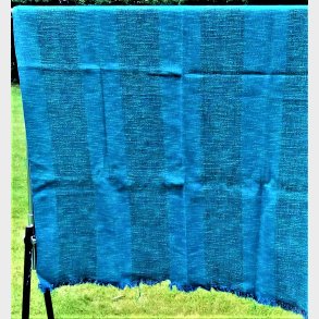 Bl groft vvet vintage dug med frynser