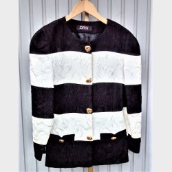 Sort/hvid Diva vintage jakke og nederdel