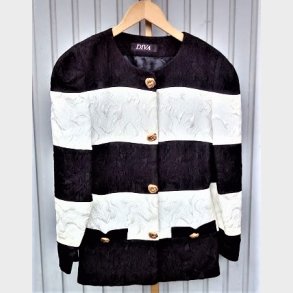 Sort/hvid Diva vintage jakke og nederdel