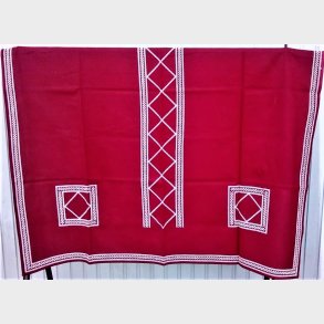 Rd broderet vintage juledug