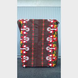 Lang vintage juledug med nisser og julelys