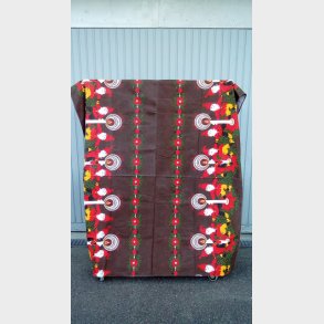 Lang vintage juledug med nisser og julelys