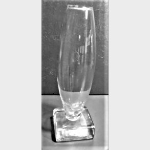 Vintage glasvase p fod