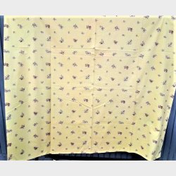 Gul smblomstret vintage bomuldsdug