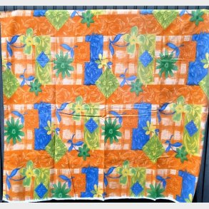 Orange patchworkmnstret dug