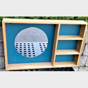 Vintage trhylde m. spejl