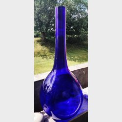 Koboltbl glasvase