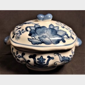 Bl kinesisk fajance pat form