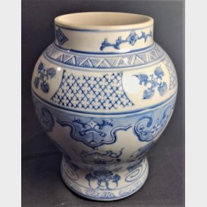 Bl kinesisk vintage krukke