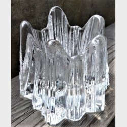 Nybro Glasbruk vintage fyrfadsstage