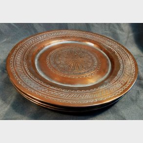 Patinerede vintage kobberfade