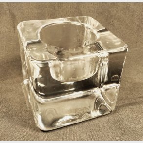 Orrefors Ice Cube glas fyrfadsstage