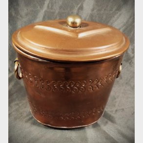 Antik vintage kobberdse