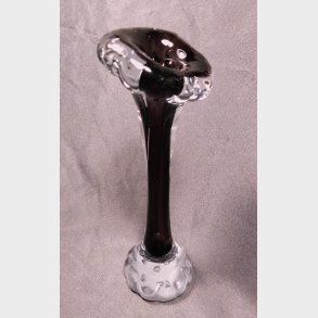 Antik aubergine glasvase med bobler