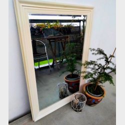 Stort facetslebet Furn House vintage spejl