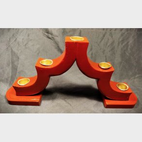 Rd svensk vintage trlysestage