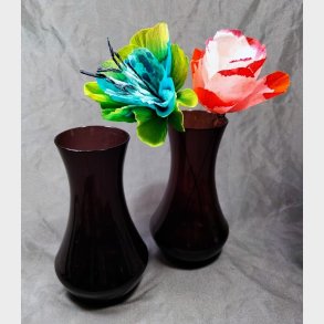 Rubinrd antik jugend glasvase