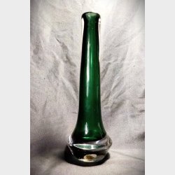 Smaragdgrn svensk vintage glasvase