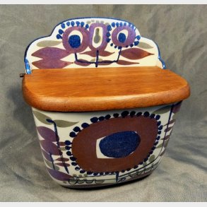 Aluminia Tenera saltkar med teaklg