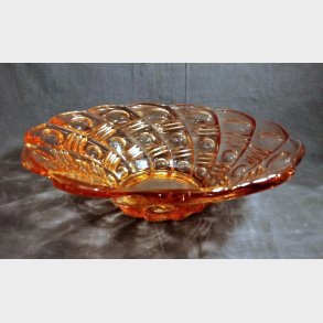 Stor rosa / orange vintage glasskl