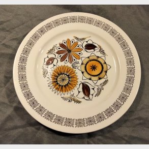 Engelsk vintage tallerken med blomstermotiv