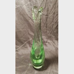 Grn Holmegaard Nbvase med bobler