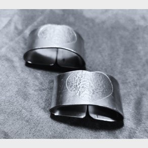 Vintage tin servietringe med hjerter