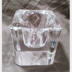Stor Kosta Boda Ice Cube glas fyrfadsstage
