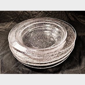 Vintage glastallerkener med bobler