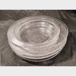 Vintage glastallerkener med bobler