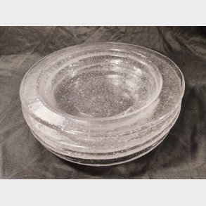 Vintage glastallerkener med bobler