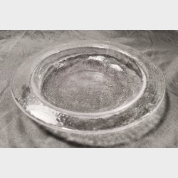 Vintage glastallerkener med bobler