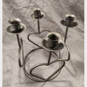 Vintage adventslysestage i smedejern