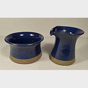 Bl keramik skl og kande