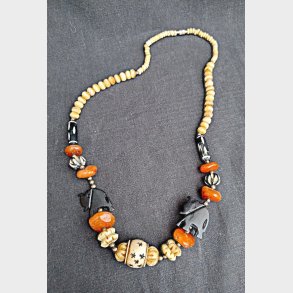 Vintage halskde med karneoler