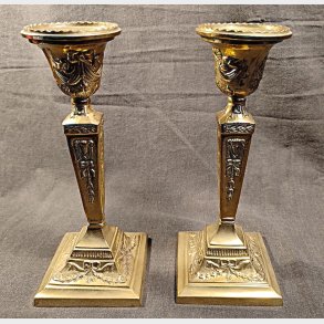 Vintage messinglysestager