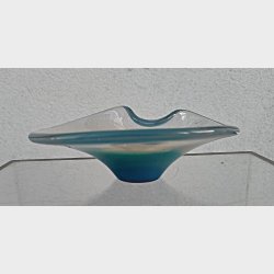 Grn-turkis vintage glasskl