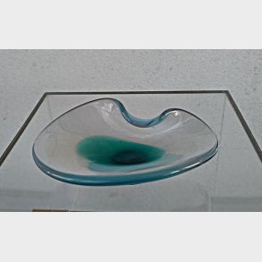 Grn-turkis vintage glasskl