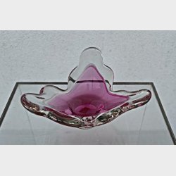 Rosa Orrefors vintage glassk�l