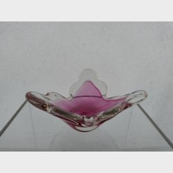 Rosa Orrefors vintage glassk�l