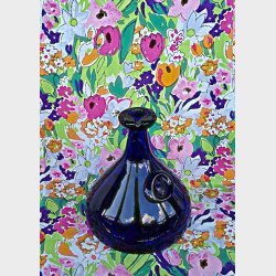 Stor bl Holmegaard Viking karaffel