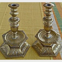 Messing barok lysestager