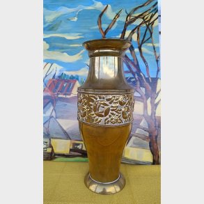 Stor antik jugend messingvase