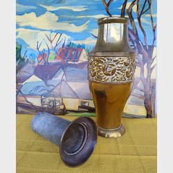 Stor antik jugend messingvase